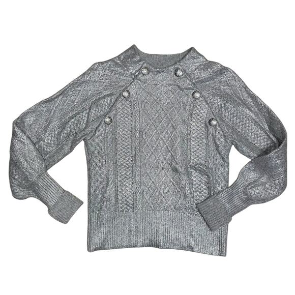 Veronica Beard Silver Grady Metallic Sweater XS - Picture 2 of 10